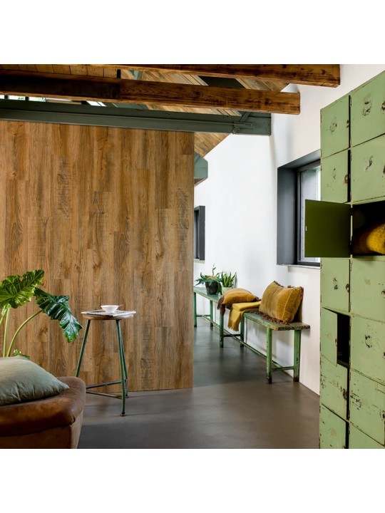WallArt Nástěnný panel vzhled dřeva recyklovaný dub vintage hnědý