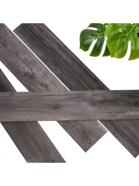 WallArt Nástěnný panel vzhled dřevěných prken starovenkovský dub černý