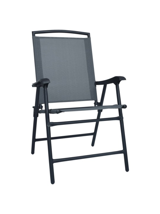 3dílný bistro set šedý ocel