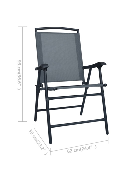 3dílný bistro set šedý ocel