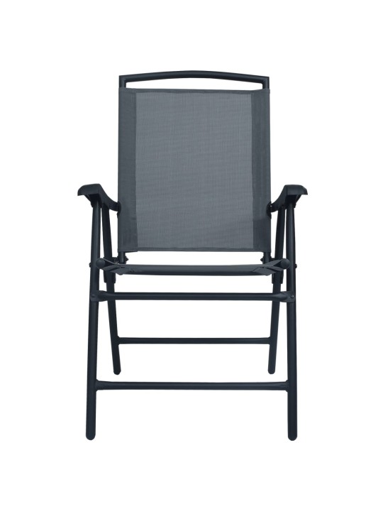 3dílný bistro set šedý ocel