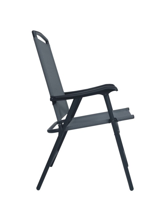 3dílný bistro set šedý ocel