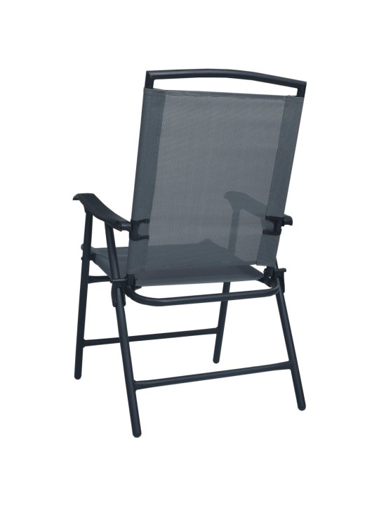 3dílný bistro set šedý ocel