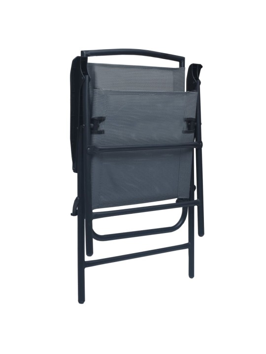 3dílný bistro set šedý ocel
