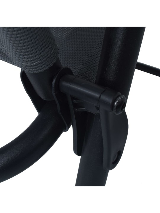 3dílný bistro set šedý ocel