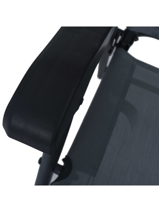 3dílný bistro set šedý ocel