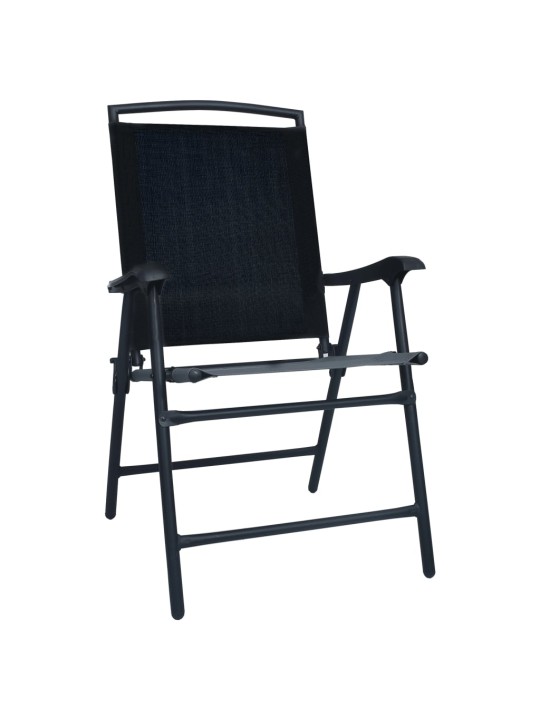 3dílný bistro set černý ocel