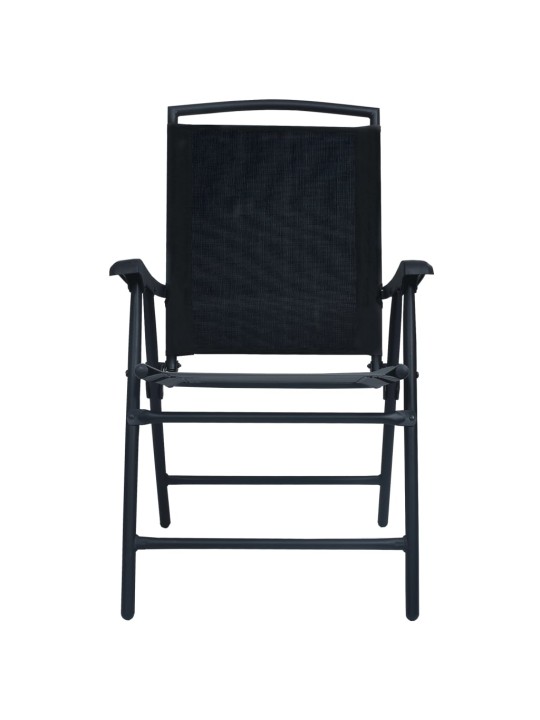 3dílný bistro set černý ocel
