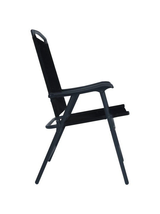 3dílný bistro set černý ocel