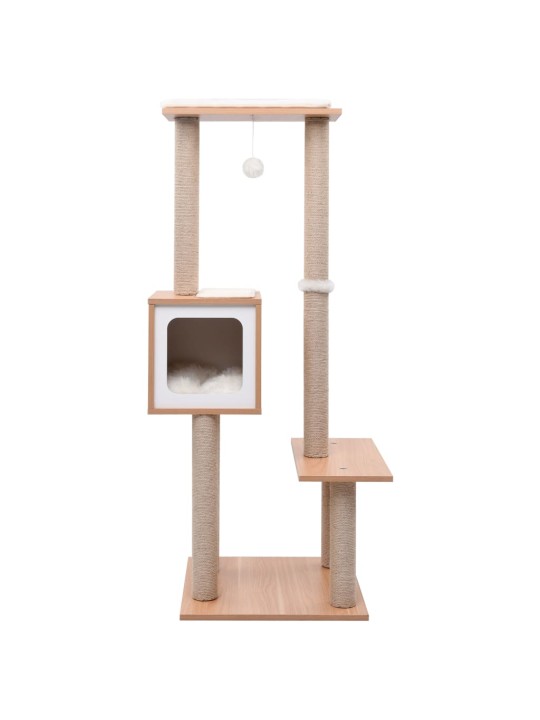 Škrabadlo pro kočky se sisalovým koberečkem 129 cm