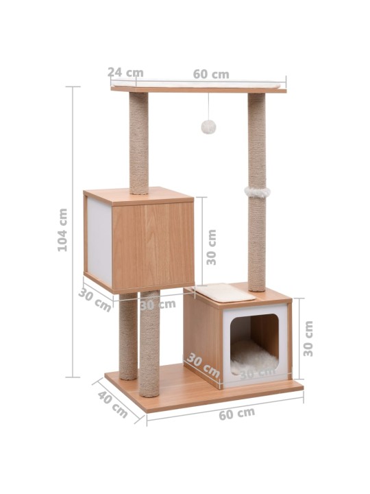 Škrabadlo pro kočky se sisalovým koberečkem 104 cm
