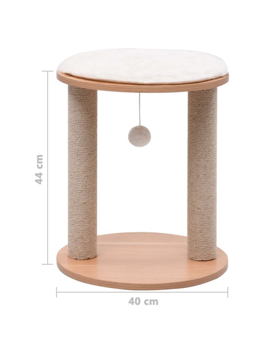 Malé škrabadlo pro kočky se škrabacími sloupky 44 cm