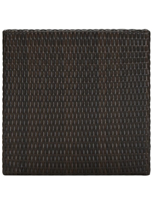 Zahradní barový stůl hnědý 60,5 x 60,5 x 110,5 cm polyratan