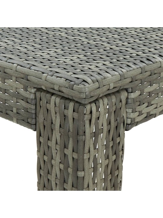 Zahradní barový stůl šedý 60,5 x 60,5 x 110,5 cm polyratan