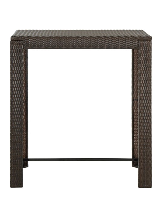 Zahradní barový stůl hnědý 100 x 60,5 x 110,5 cm polyratan