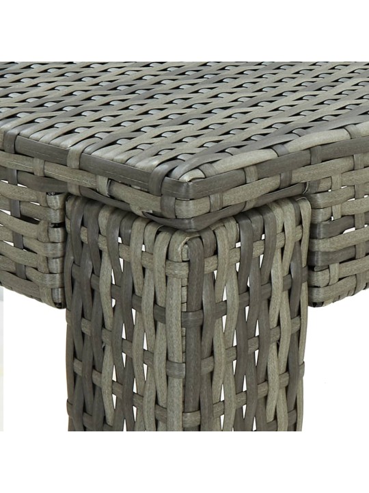 Zahradní barový stůl šedý 100 x 60,5 x 110,5 cm polyratan