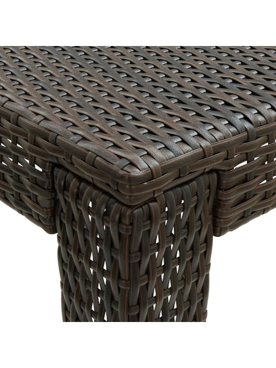 Zahradní barový stůl hnědý 140,5x60,5x110,5 cm polyratan