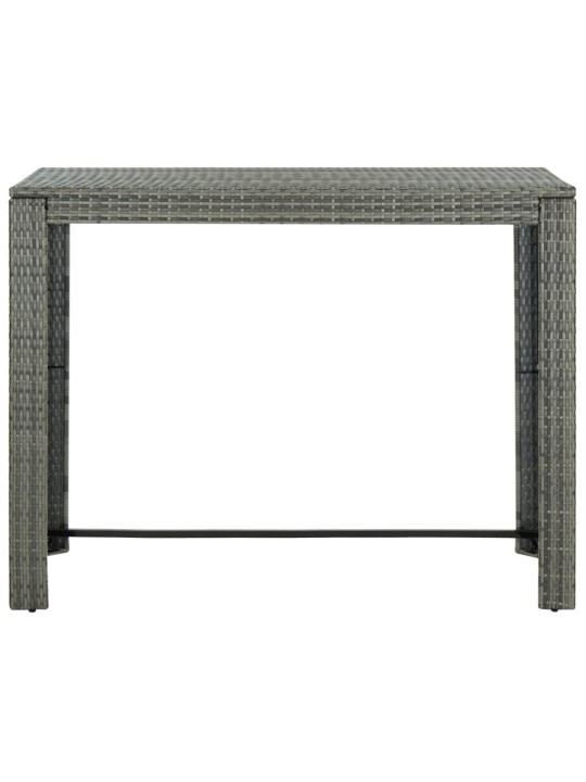 Zahradní barový stůl šedý 140,5 x 60,5 x 110,5 cm polyratan