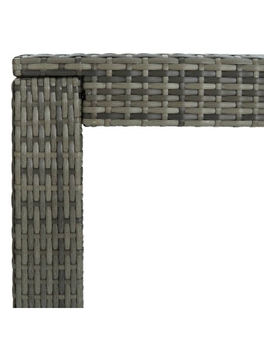 Zahradní barový stůl šedý 140,5 x 60,5 x 110,5 cm polyratan
