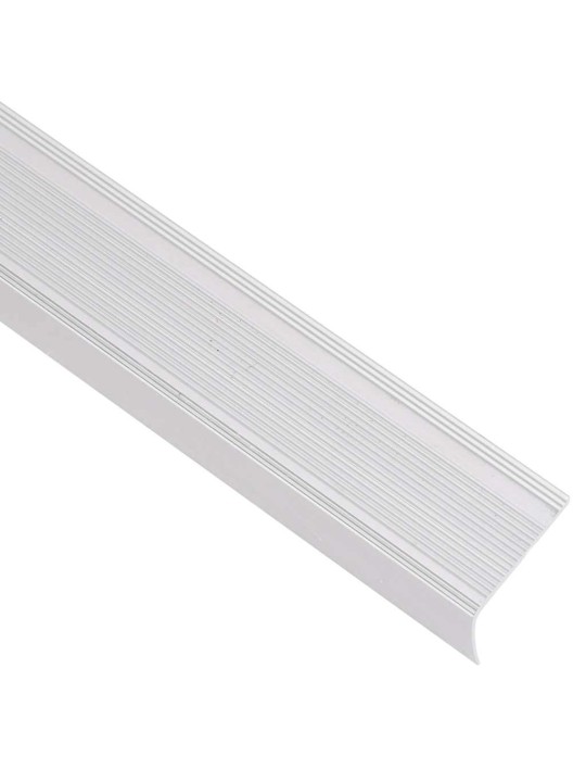 Schodové hrany ve tvaru l 15 ks hliník 90 cm stříbrné