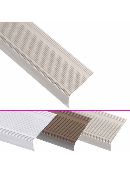 Schodové hrany ve tvaru l 5 ks hliník 90 cm šampaňské