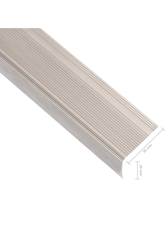 Schodové hrany ve tvaru l 5 ks hliník 90 cm šampaňské