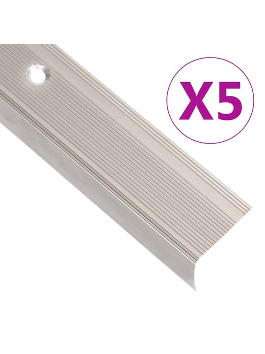 Schodové hrany ve tvaru l 5 ks hliník 90 cm šampaňské