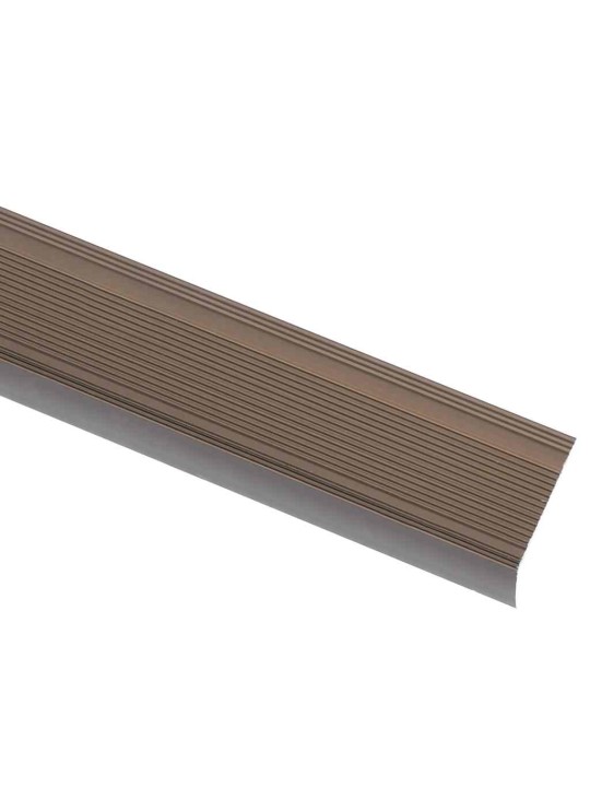 Schodové hrany ve tvaru l 15 ks hliník 100 cm hnědé