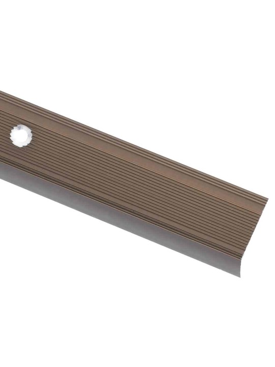 Schodové hrany ve tvaru l 15 ks hliník 100 cm hnědé