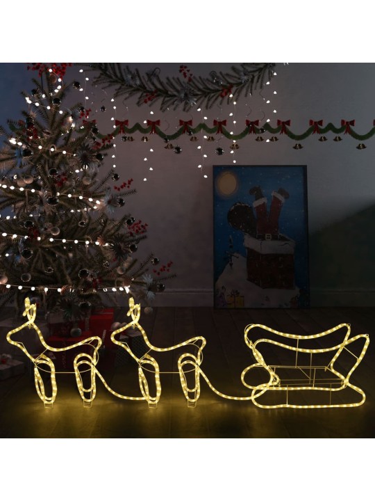 Vánoční dekorace sobi a sáně venkovní 576 LED diod