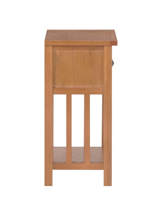 Stolek na časopisy se zásuvkou 35x27x55 cm masivní dubové dřevo