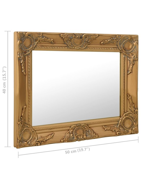 Nástěnné zrcadlo barokní styl 50 x 40 cm zlaté