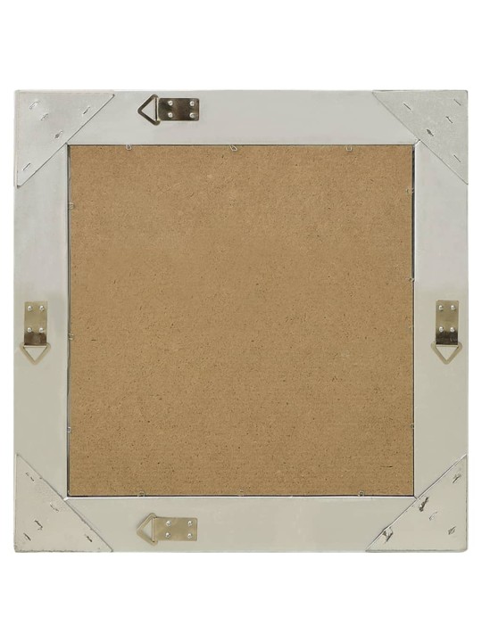 Nástěnné zrcadlo barokní styl 50 x 50 cm stříbrné