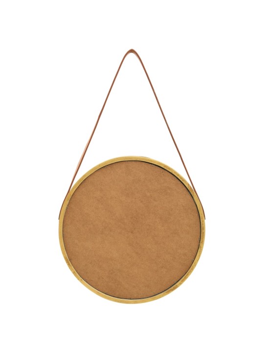 Nástěnné zrcadlo s popruhem 40 cm zlaté