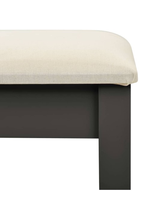 Toaletní stolek se stoličkou šedý 65x36x128 cm pavlovnia MDF