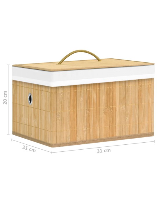Bambusové úložné boxy 4 ks