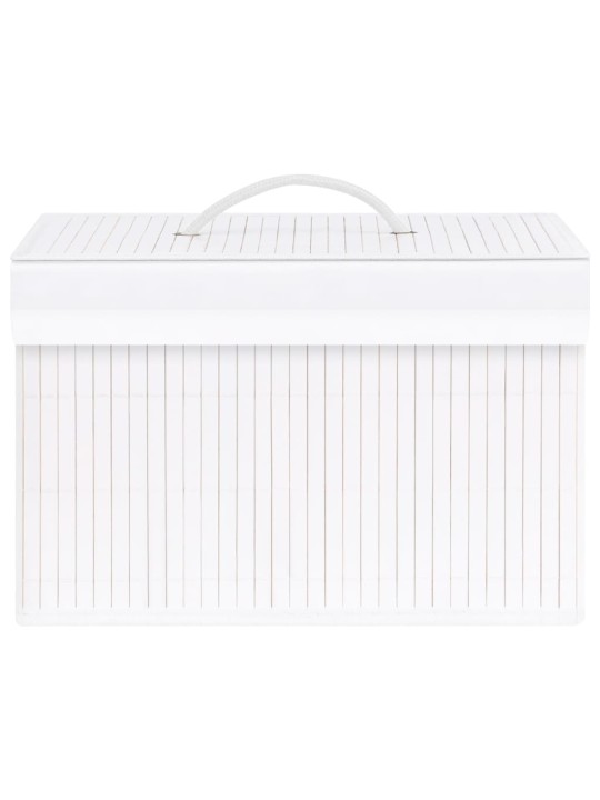 Bambusové úložné boxy 4 ks bílé