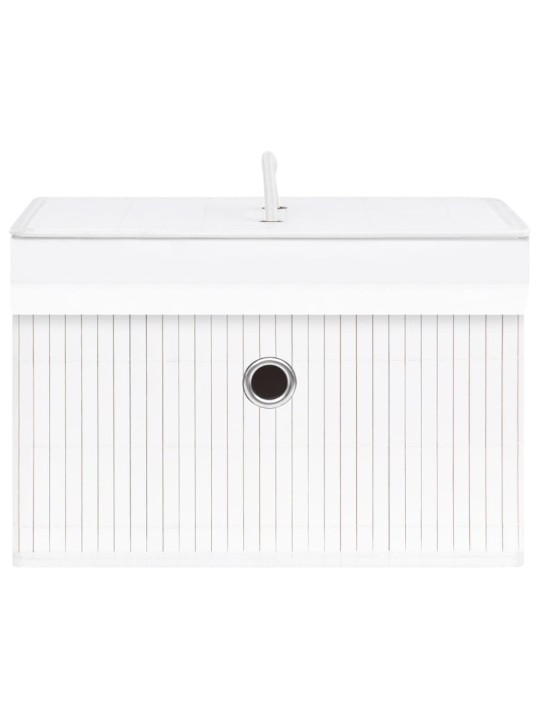 Bambusové úložné boxy 4 ks bílé