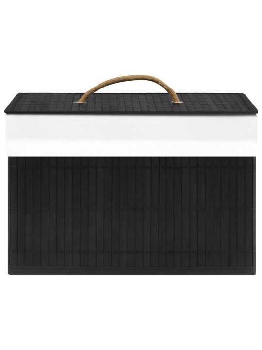 Bambusové úložné boxy 4 ks černé