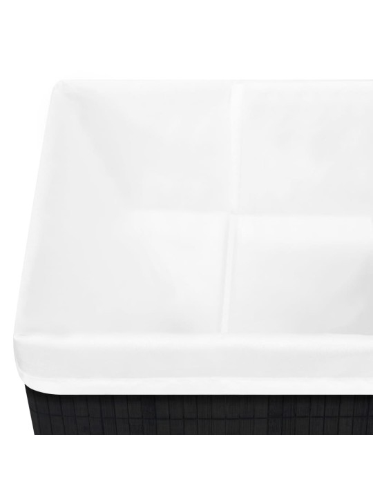 Bambusové úložné boxy 4 ks černé