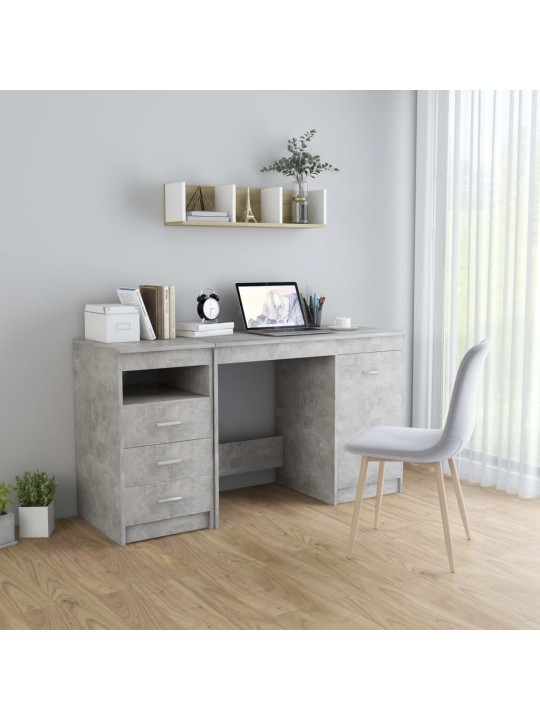 Psací stůl betonově šedý 140 x 50 x 76 cm kompozitní dřevo