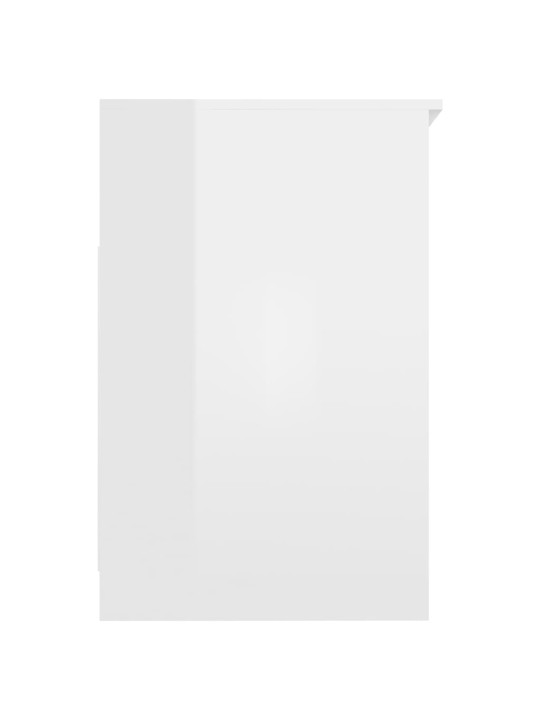 Psací stůl bílý s vysokým leskem 140x50x76 cm kompozitní dřevo