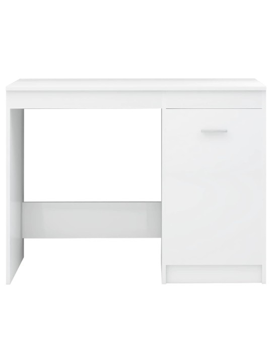 Psací stůl bílý s vysokým leskem 140x50x76 cm kompozitní dřevo
