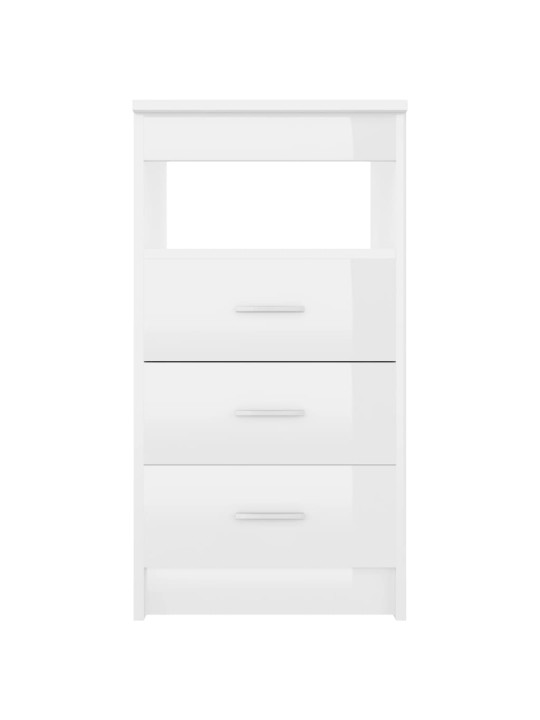 Psací stůl bílý s vysokým leskem 140x50x76 cm kompozitní dřevo