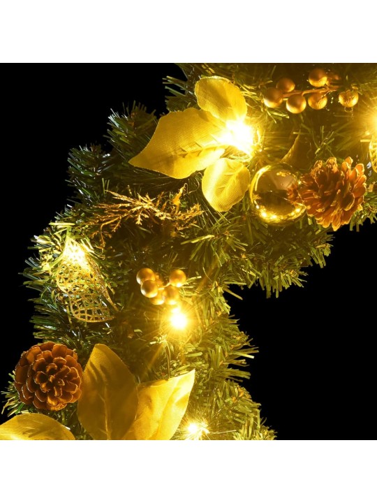 Vánoční girlanda s LED diodami zelená 2,7 m PVC