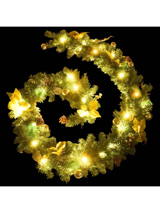 Vánoční girlanda s LED diodami zelená 2,7 m PVC