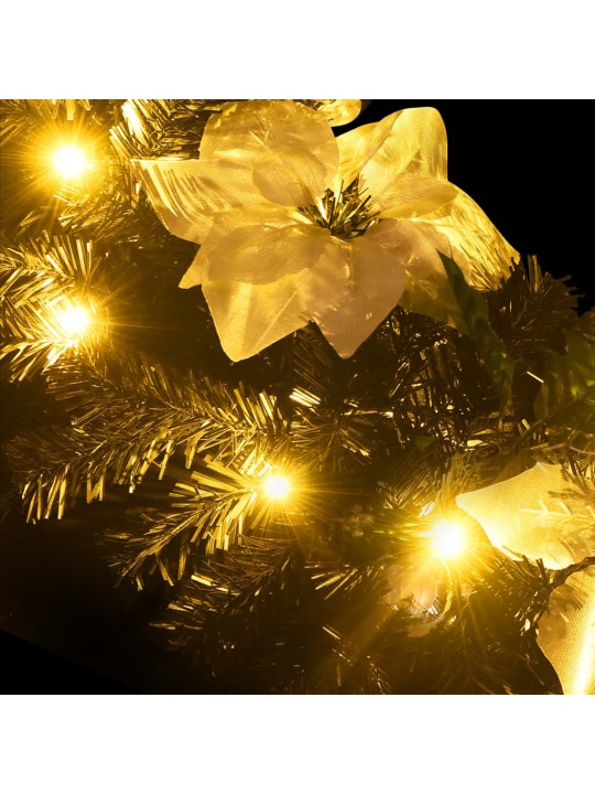 Vánoční girlanda s LED diodami černá 2,7 m PVC