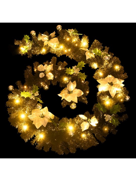 Vánoční girlanda s LED diodami černá 2,7 m PVC
