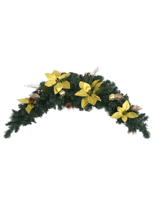 Vánoční oblouk s LED světly zelený 90 cm PVC