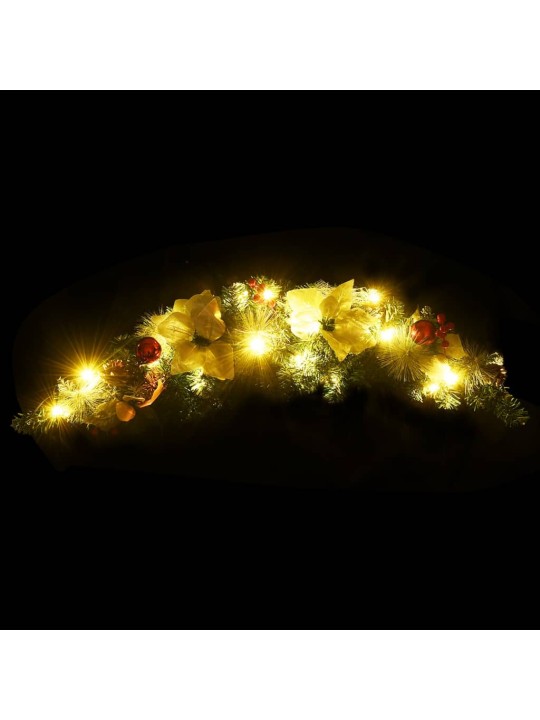 Vánoční oblouk s LED světly zelený 90 cm PVC